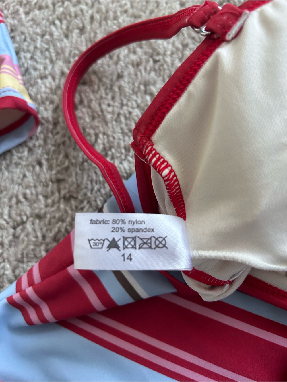 Girls' Striped Tankini Set - Multi Color - Picture 10 of 16